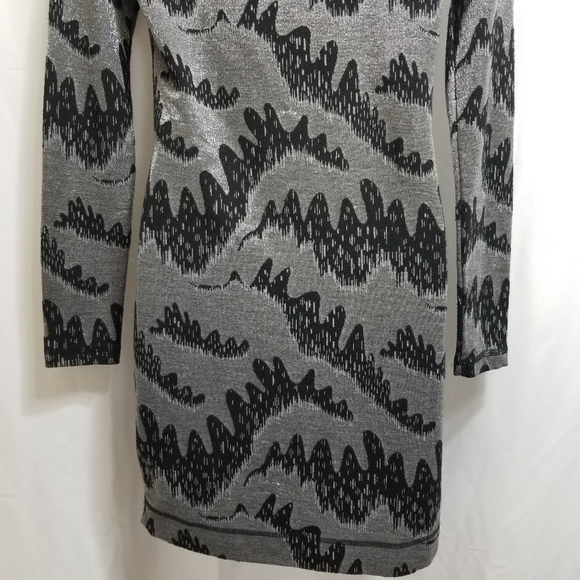 𝅺french Connection Polyester/elastin /viscose metalized blend mini dress - Picture 10 of 16